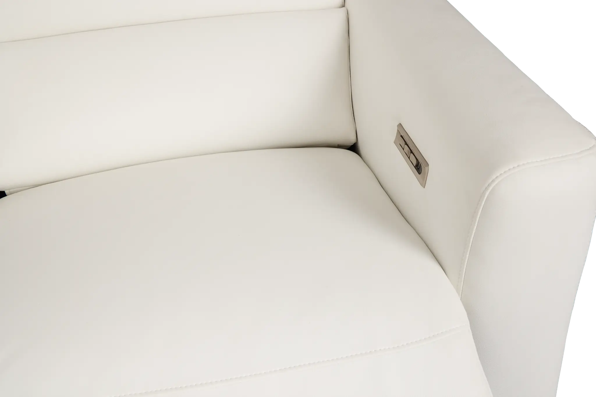 Melody White Micro Medium Dual Power 2-arm Reclining Sectional Melody White Micro Medium Dual Power 2-arm Reclining Sectional