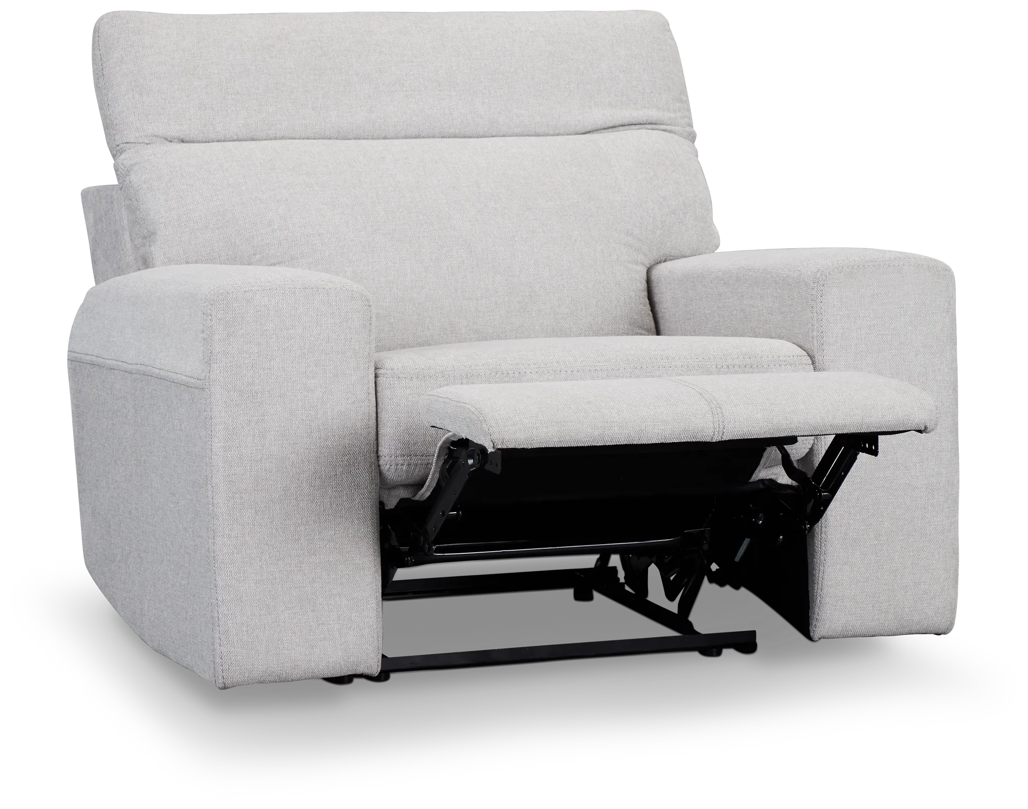 Callum Light Gray Fabric Recliner