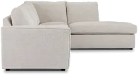 Davis Gray Micro Right Bumper Sectional
