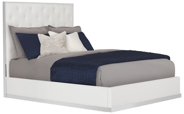 Neo White Uph Platform Bed