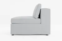 Destin Revenue Gray Fabric Armless Chair