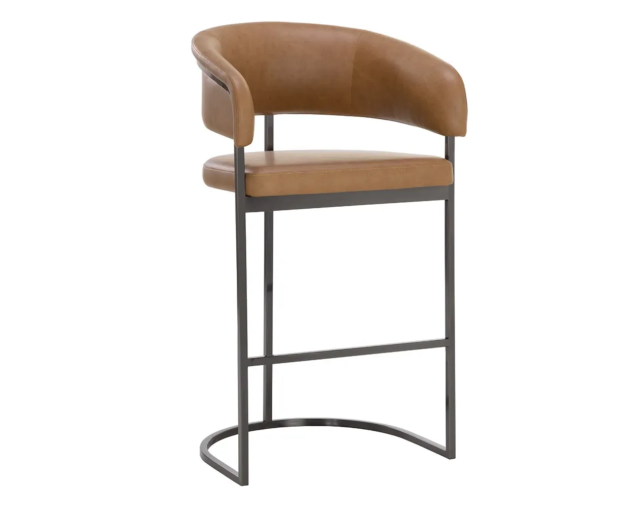 Kalla Brown 24" Upholstered Barstool