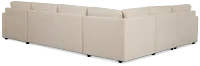 Addie Beige Fabric Medium Right Chaise Storage Sleeper Sectional