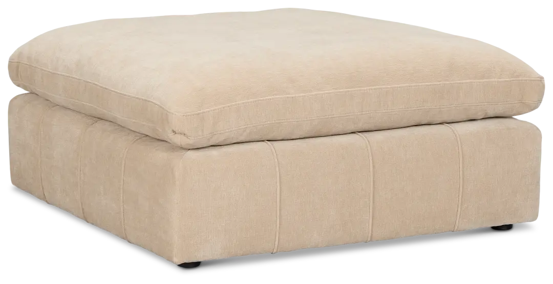 Cruz Light Beige Fabric Ottoman Cruz Light Beige Fabric Ottoman