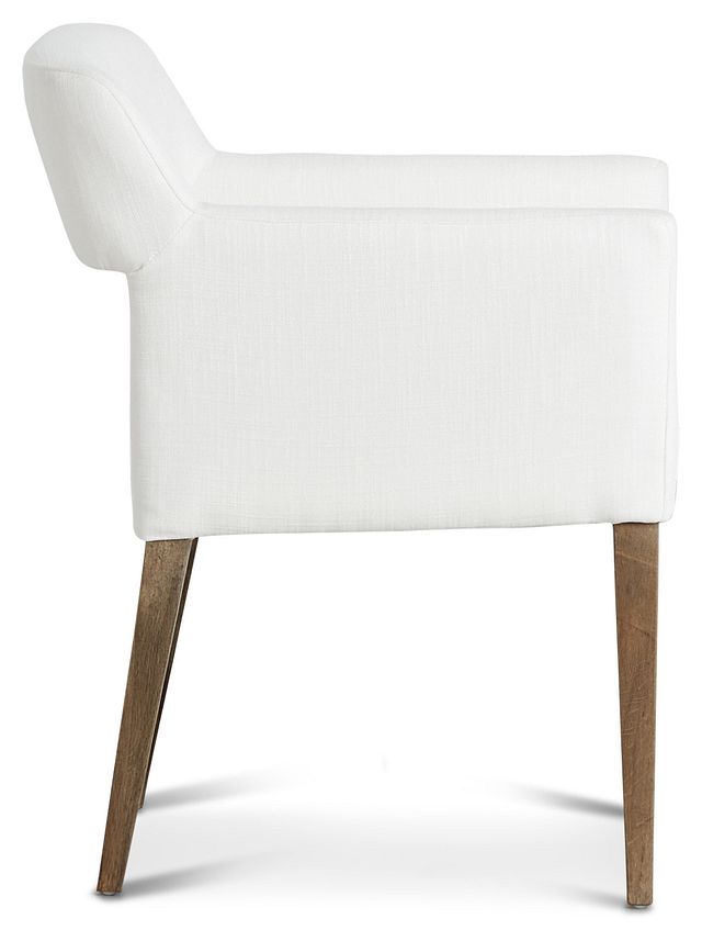 Booker White Upholstered Arm Chair (3)