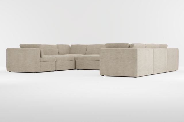 Destin Victory Taupe Fabric 8-piece Modular Sectional