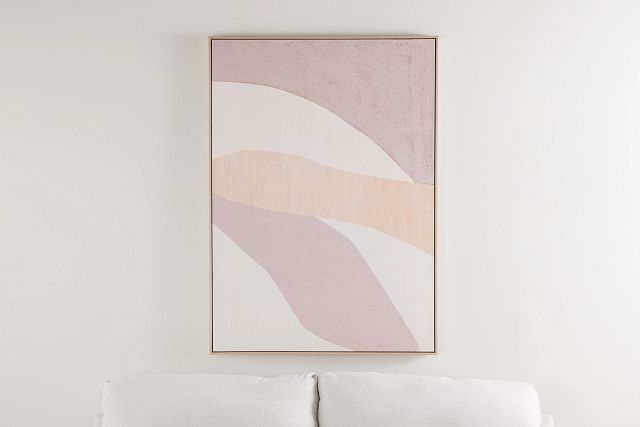 Swoosh Light Pink Canvas Wall Art