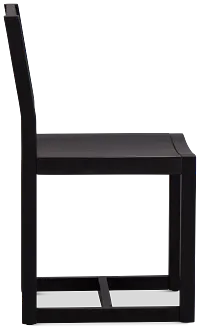 Denton Black Wood Side Chair