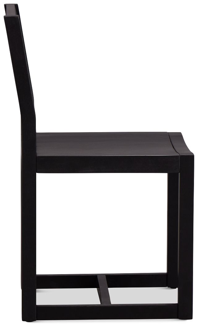 Denton Black Wood Side Chair