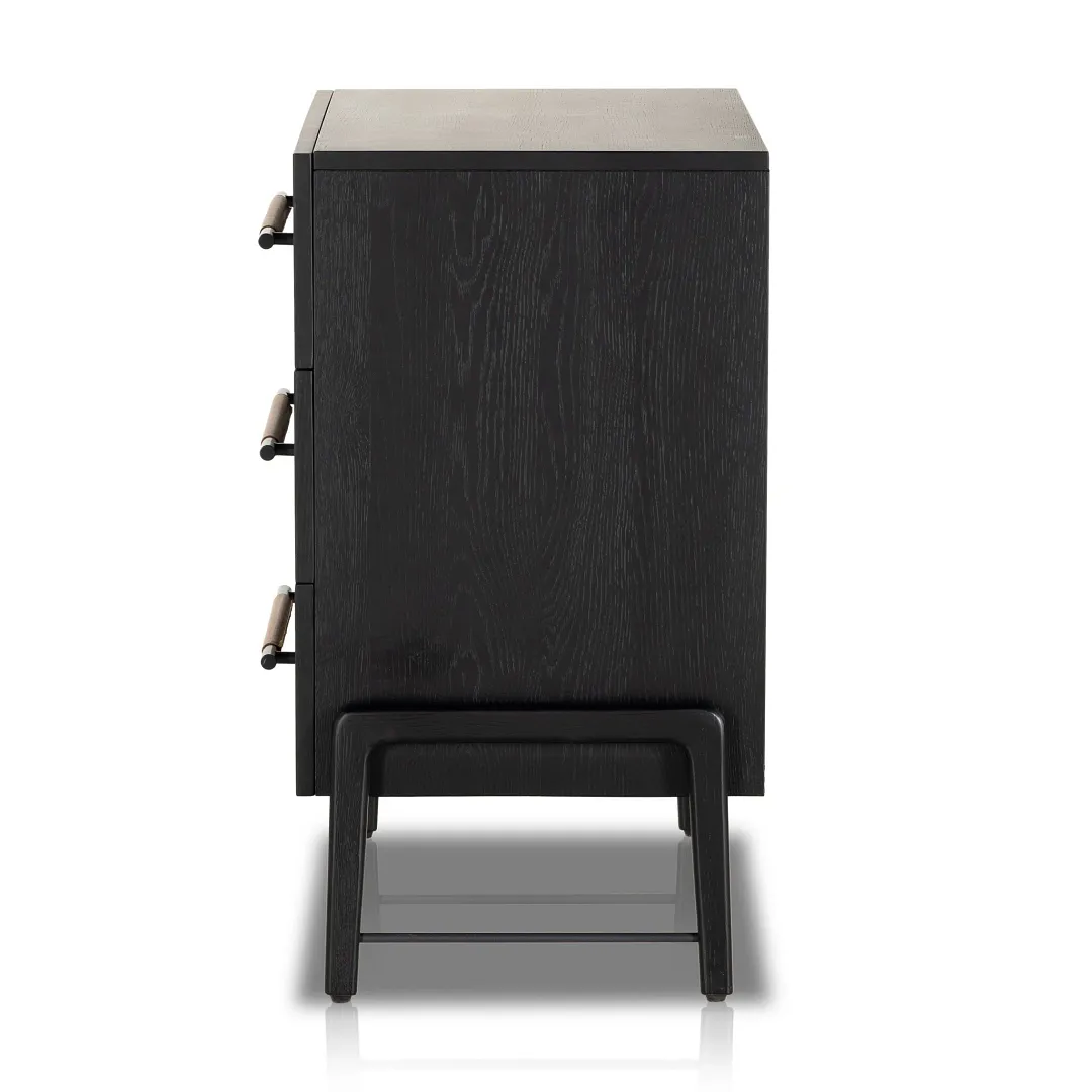 Four Hands Ronia Black Nightstand