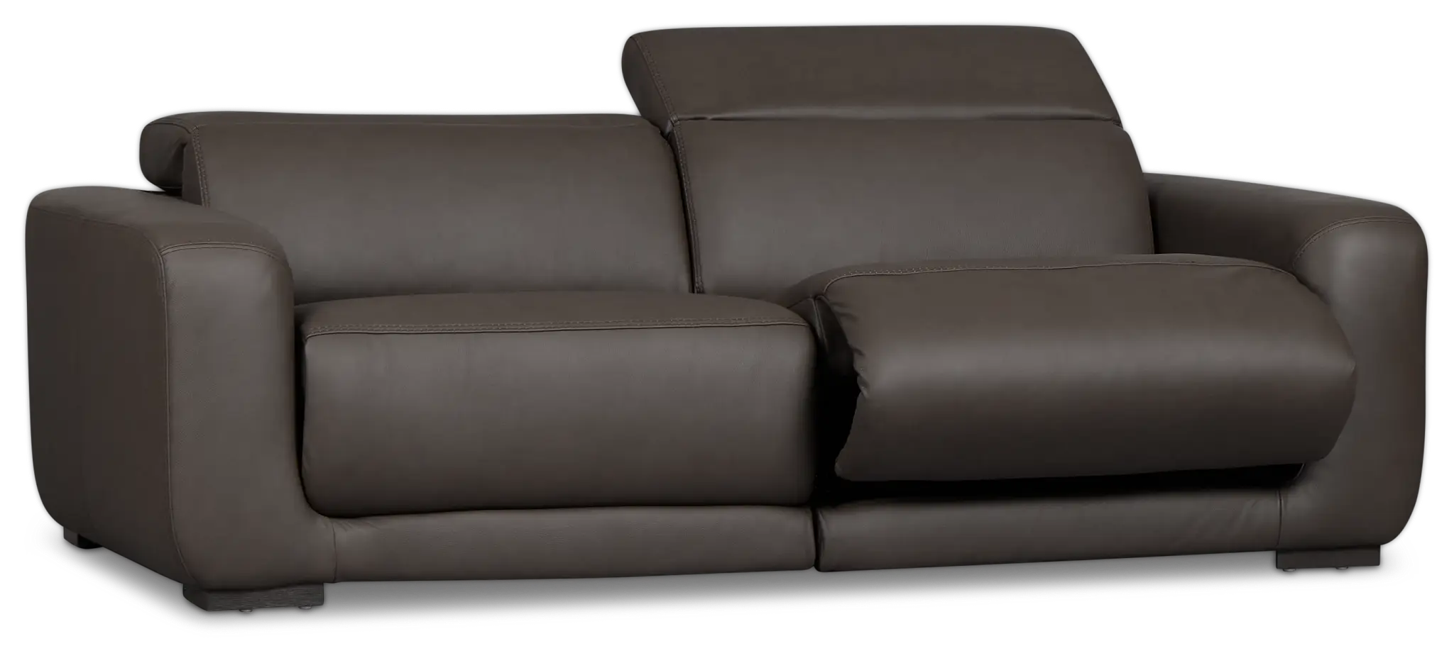 Kieran Dark Brown Lthr/vinyl 2-piece Modular Power Reclining Sofa Kieran Dark Brown Lthr/vinyl 2-piece Modular Power Reclining Sofa