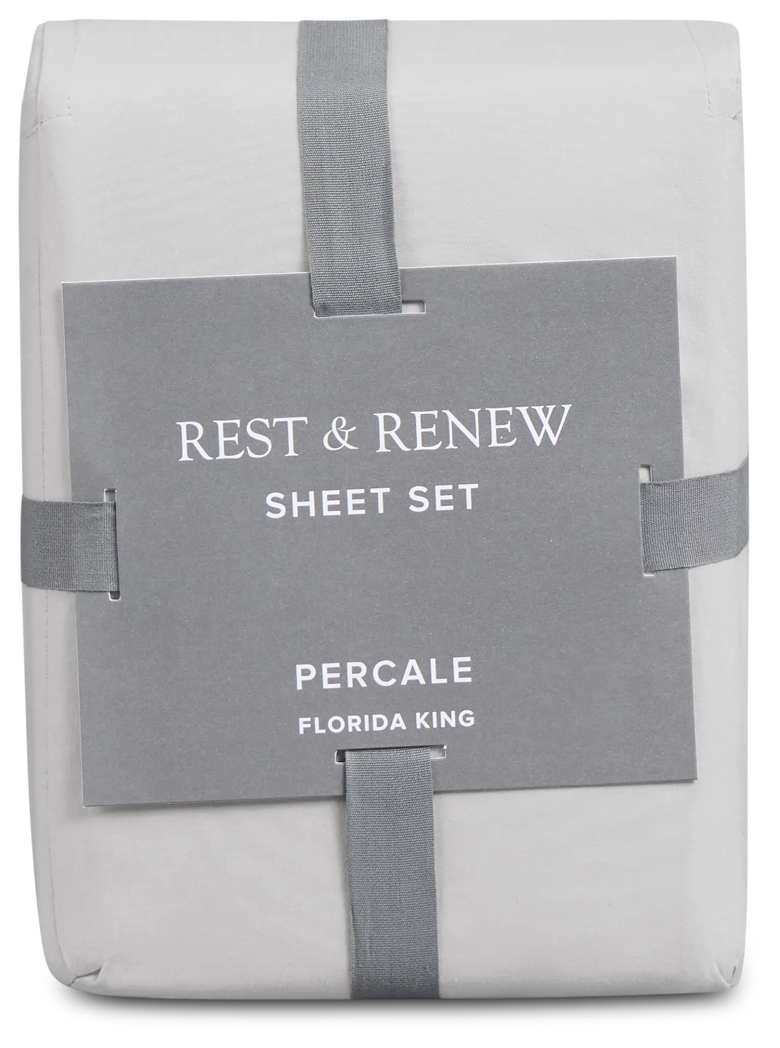 Rest & Renew Percale Cotton Gray 200 Thread Sheet Set Rest & Renew Percale Cotton Gray 200 Thread Sheet Set
