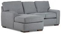 Austin Blue Fabric Left Chaise Sectional