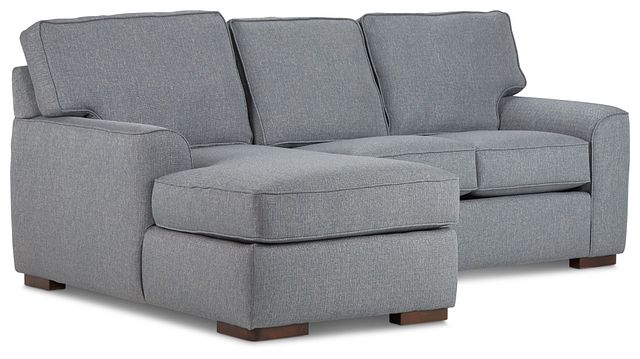 Austin Blue Fabric Left Chaise Sectional