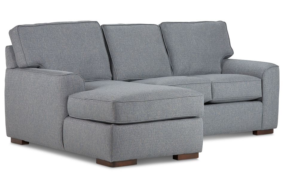 Austin BLUE FABRIC Left Chaise Sectional,