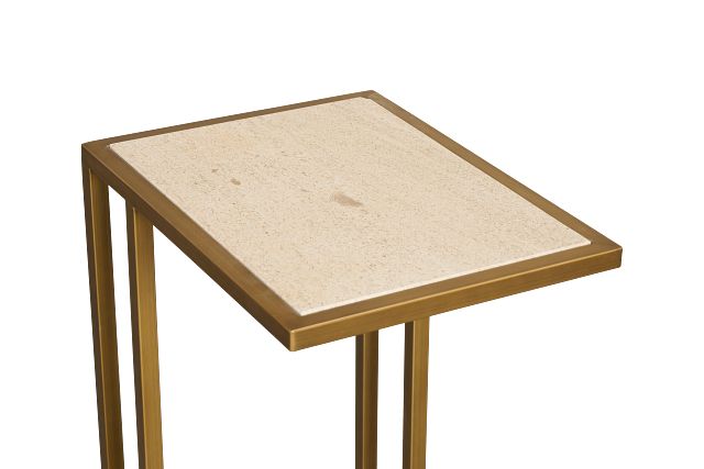 Lukar Gold Square End Table
