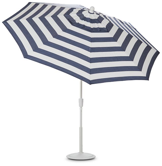 Capri Dark Blue Stripe Umbrella Set (4)