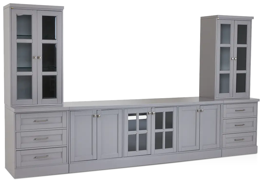 Newport Gray Large Door Entertainment Wall Newport Gray Large Door Entertainment Wall