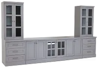 Newport Gray Large Door Entertainment Wall