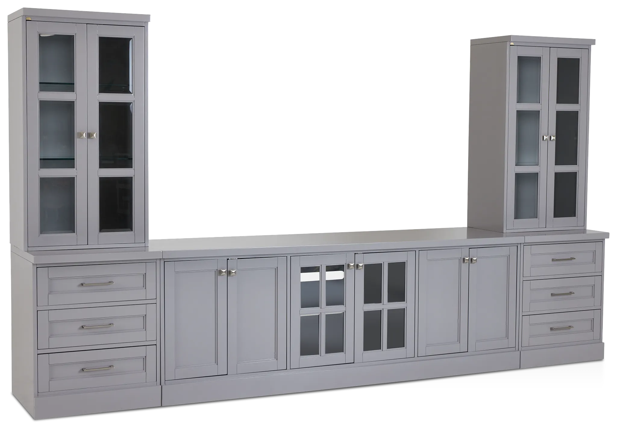 Newport Gray Large Door Entertainment Wall