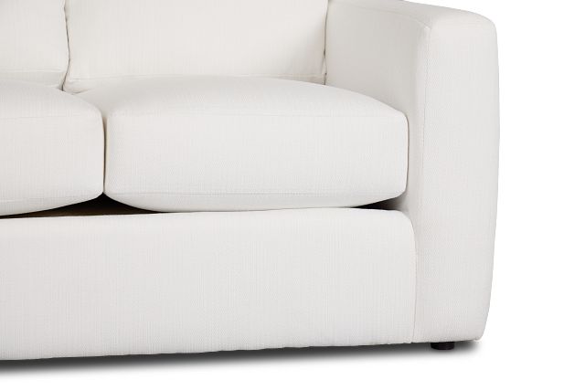 Rhodes White Fabric Loveseat