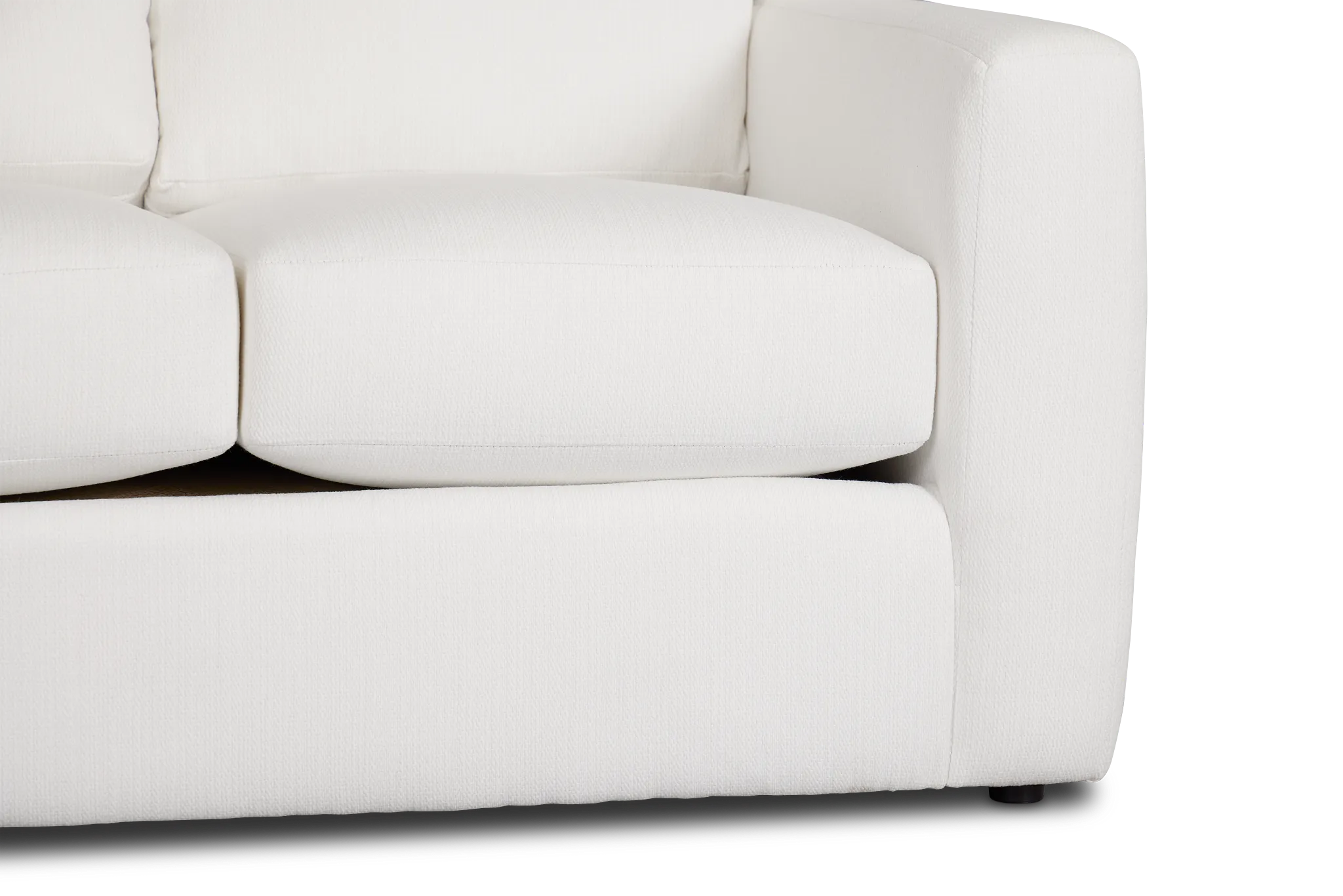 Rhodes White Fabric Loveseat