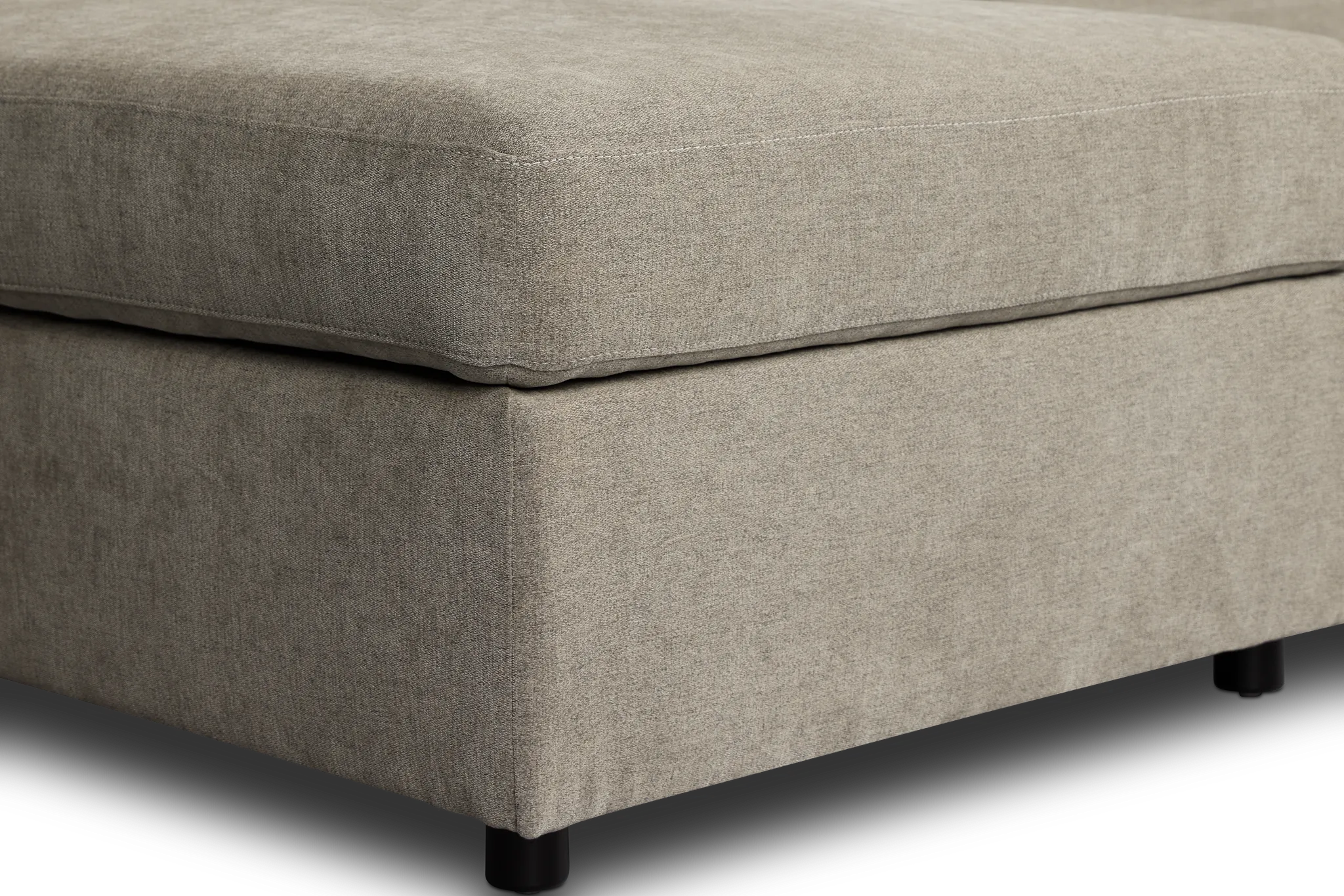 Addie Gray Fabric Right Chaise Storage Sectional