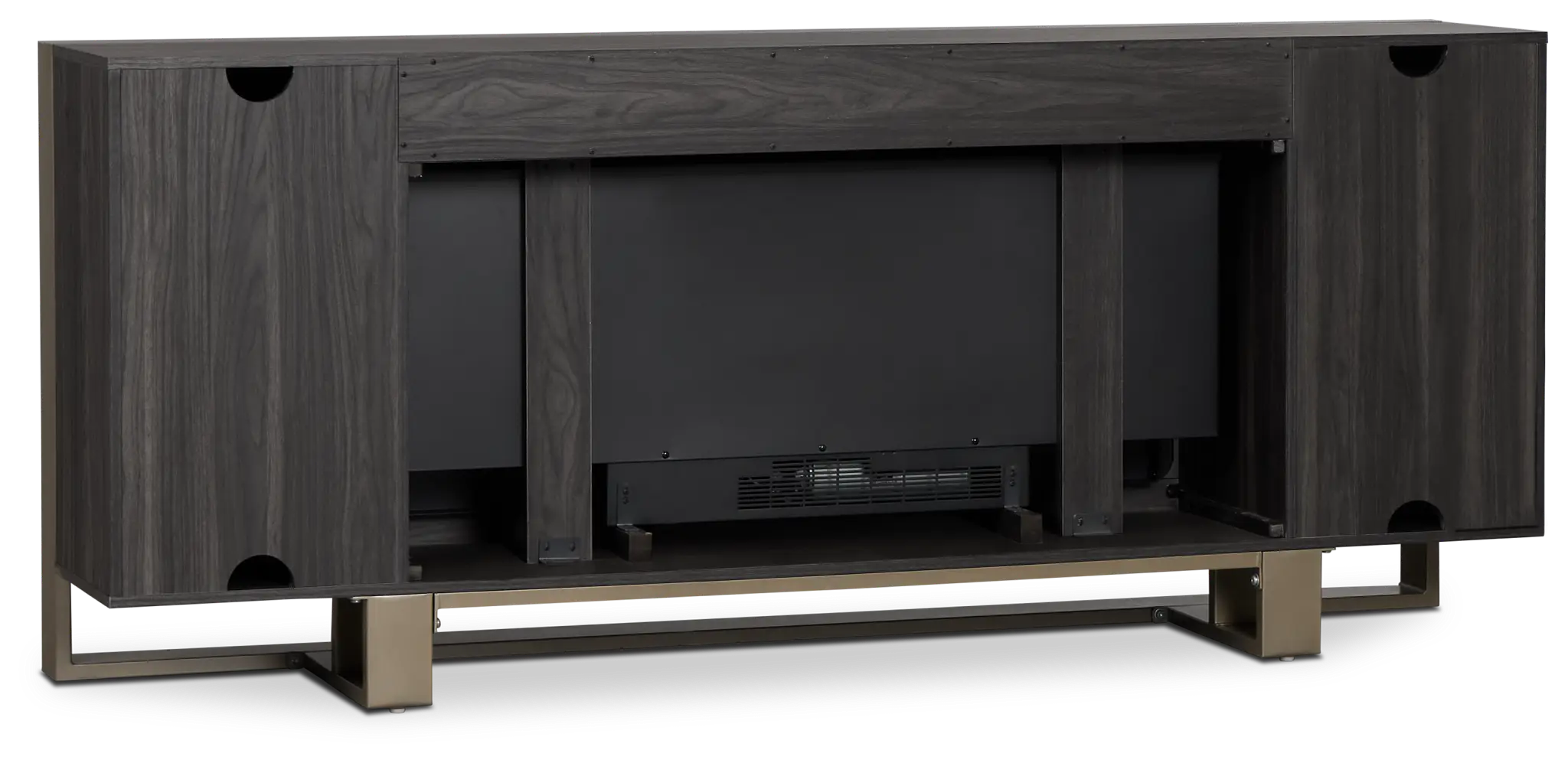 Stanley Dark Gray 72" Tv Stand With Fireplace Insert Stanley Dark Gray 72" Tv Stand With Fireplace Insert