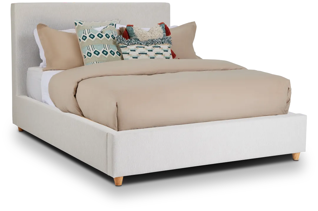 Chelsea Light Beige Uph Platform Bed