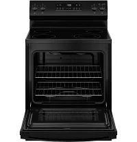 Ge 400 Series Black 30" Electric Range