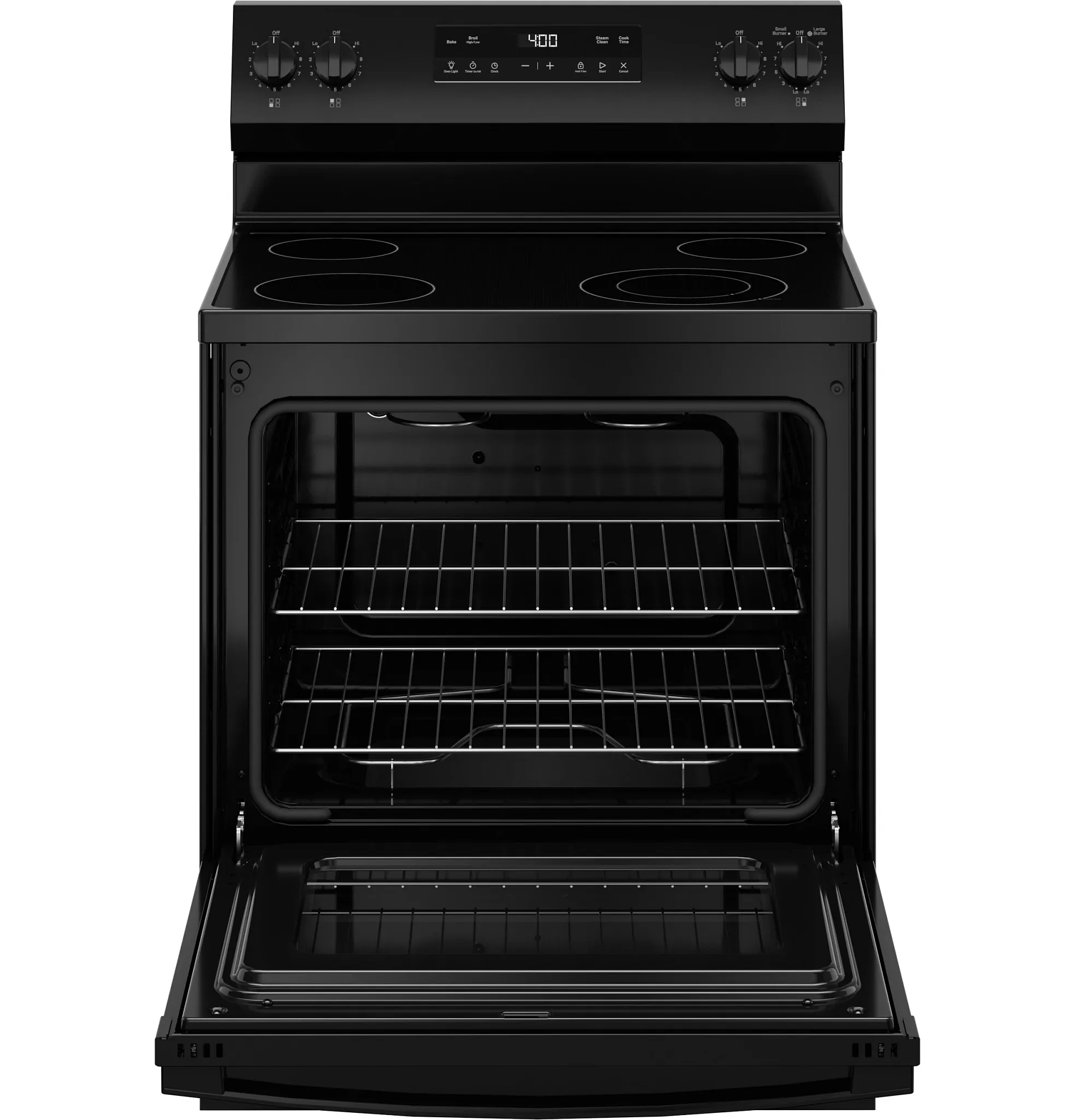 Ge 400 Series Black 30" Electric Range