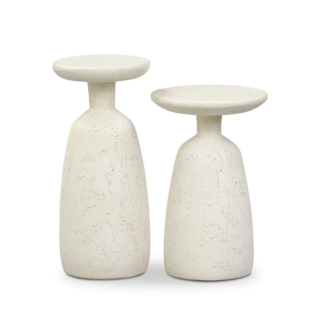 Zume White Concrete Nesting Tables