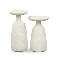 Zume White Concrete Nesting Tables