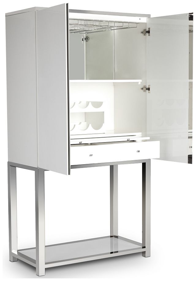 Miami White Bar Cabinet