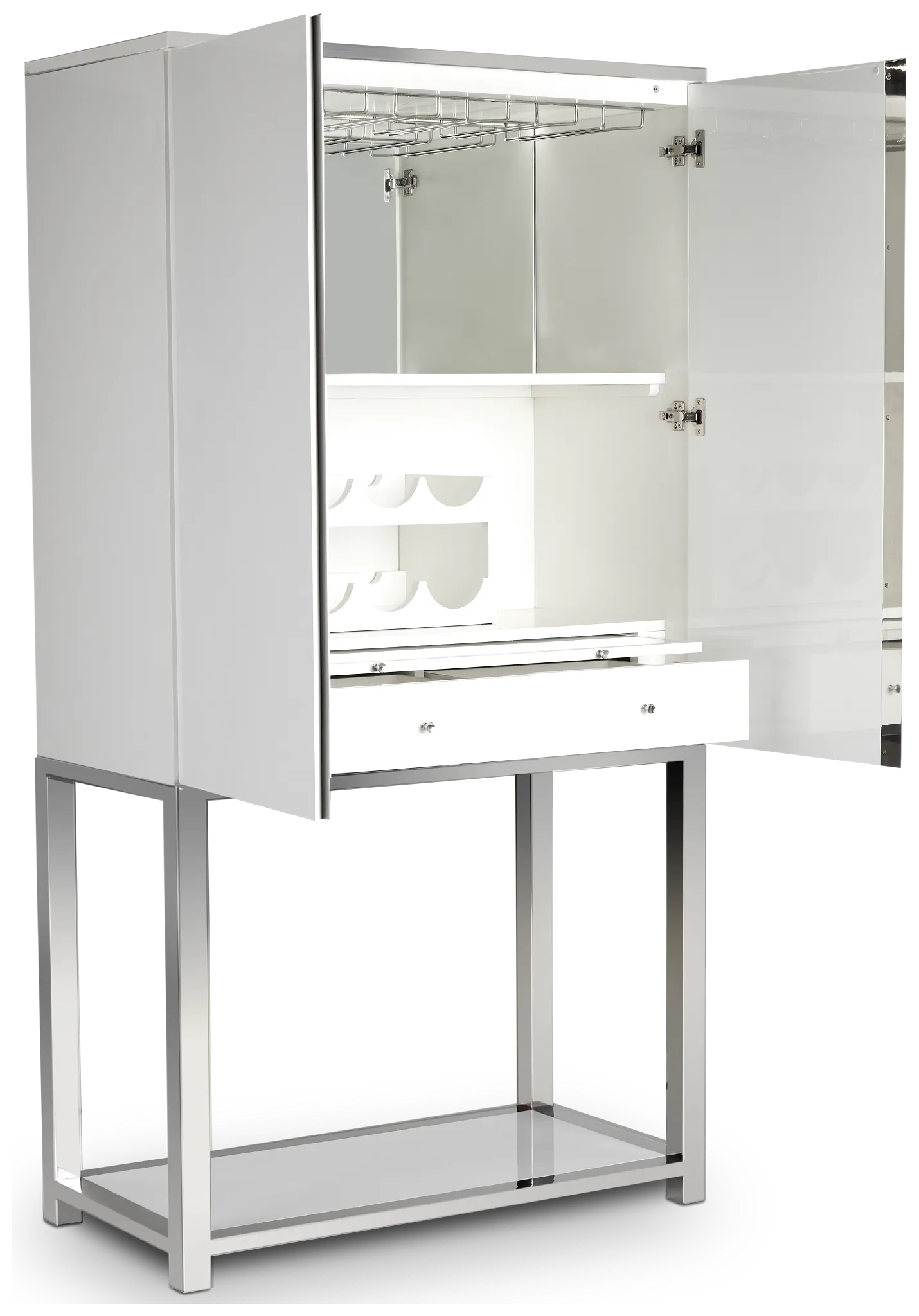 Miami White Bar Cabinet
