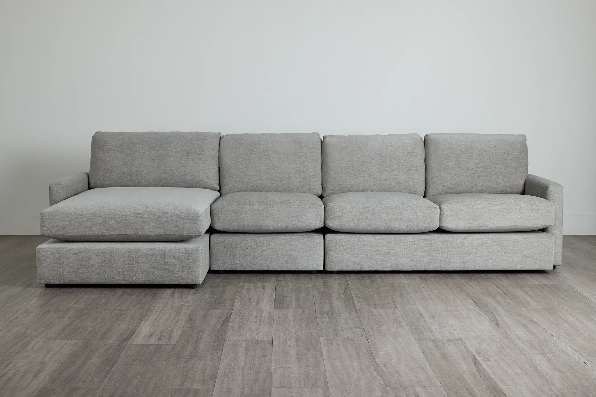 Noah Gray Fabric Small Left Chaise Sectional