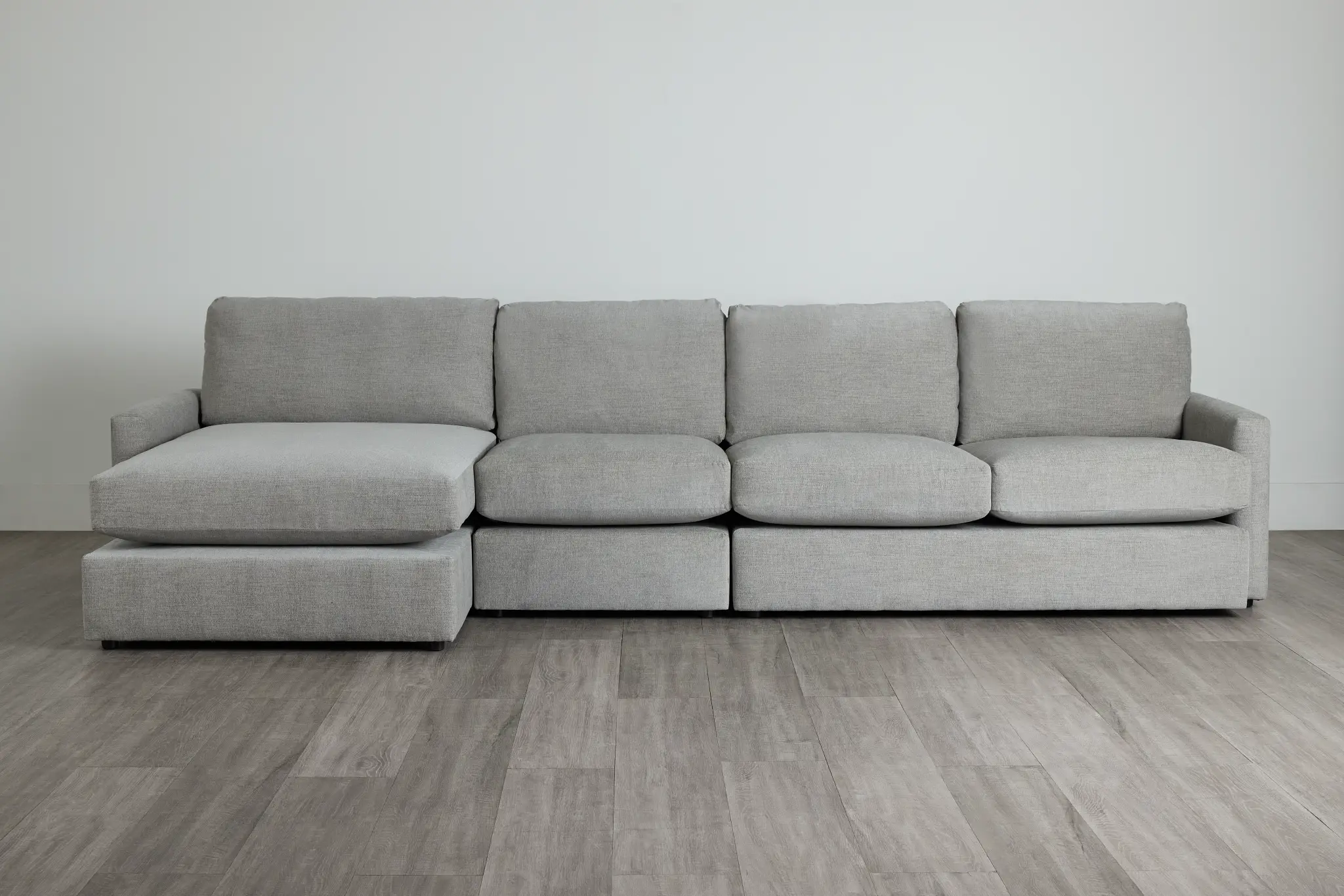 Noah Gray Fabric Small Left Chaise Sectional Noah Gray Fabric Small Left Chaise Sectional
