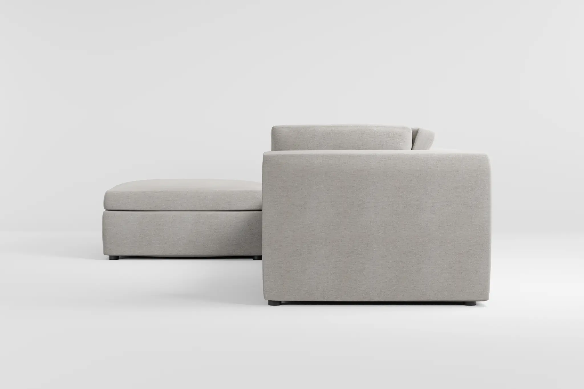 Destin Maguire Pewter Fabric 4-piece Bumper Sectional Destin Maguire Pewter Fabric 4-piece Bumper Sectional