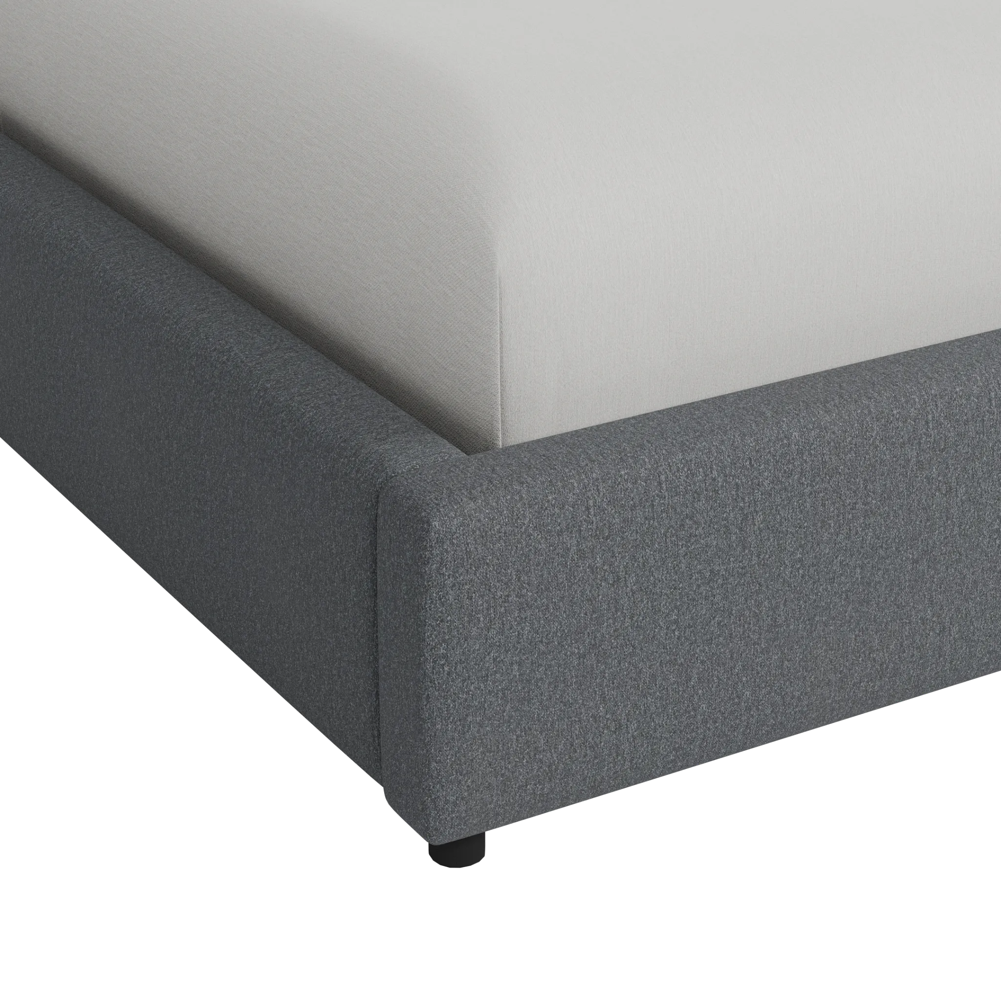 Grayton Linen Beige 44" Upholstered Platform Bed