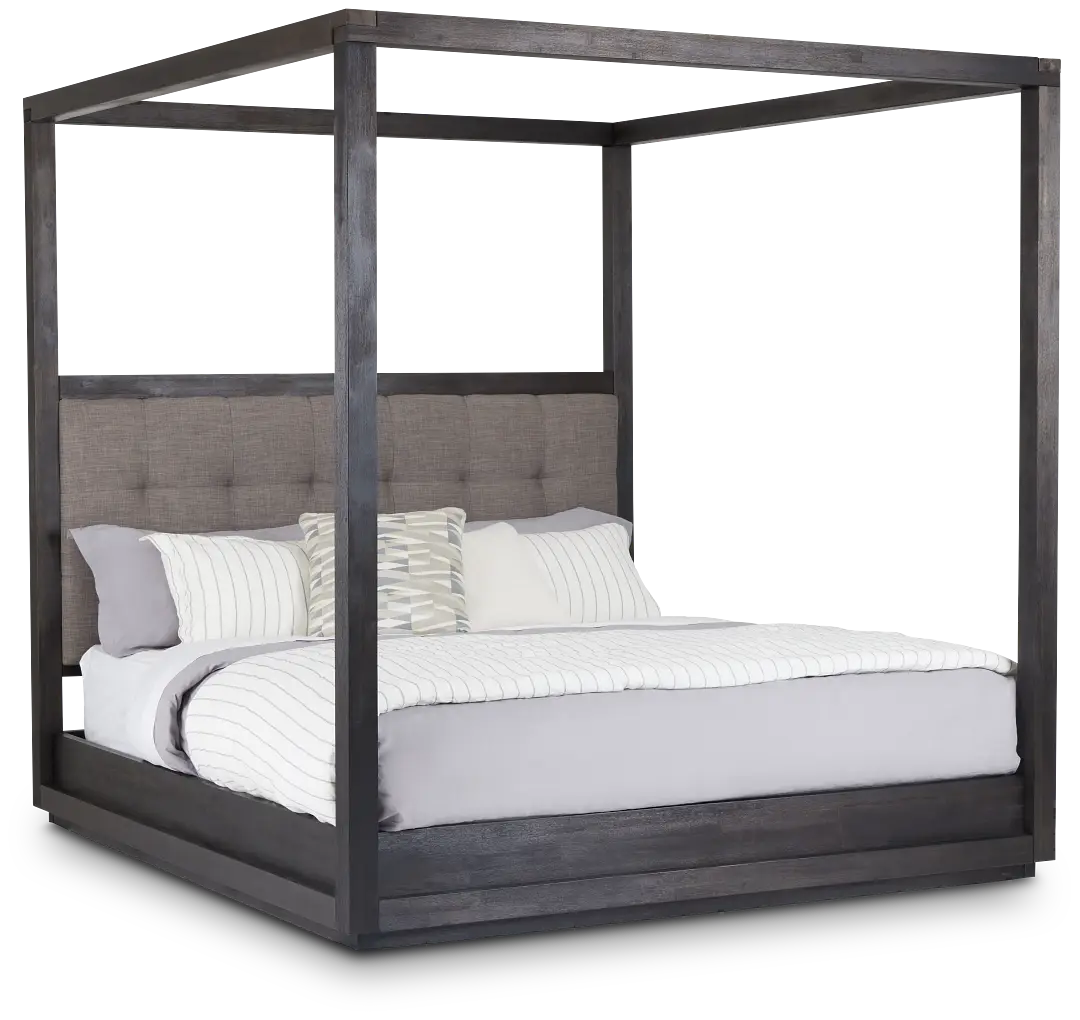 Madden Gray Uph Canopy Bed Madden Gray Uph Canopy Bed