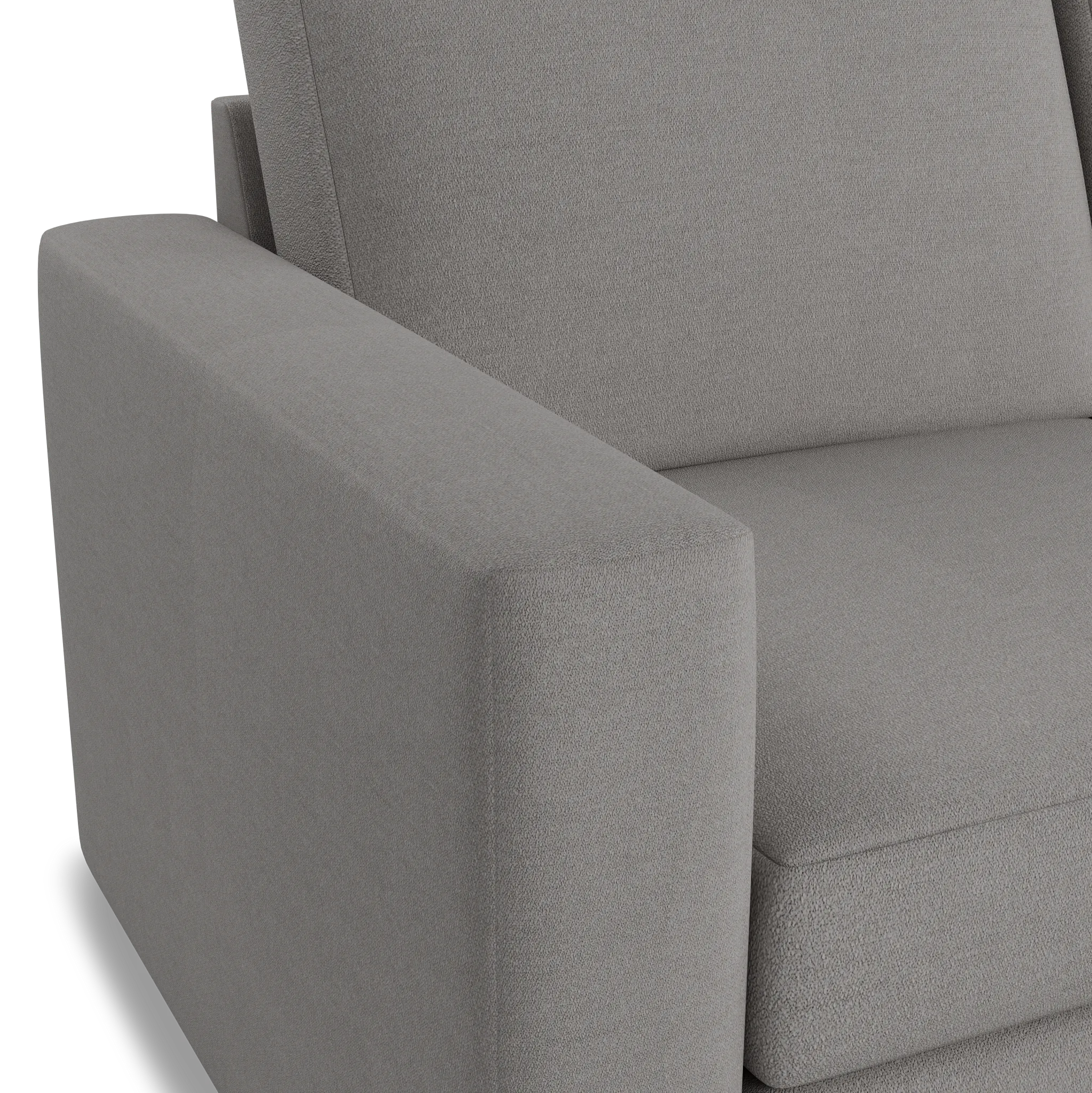 Citymod Light Gray Fabric Small Right Chaise Sectional