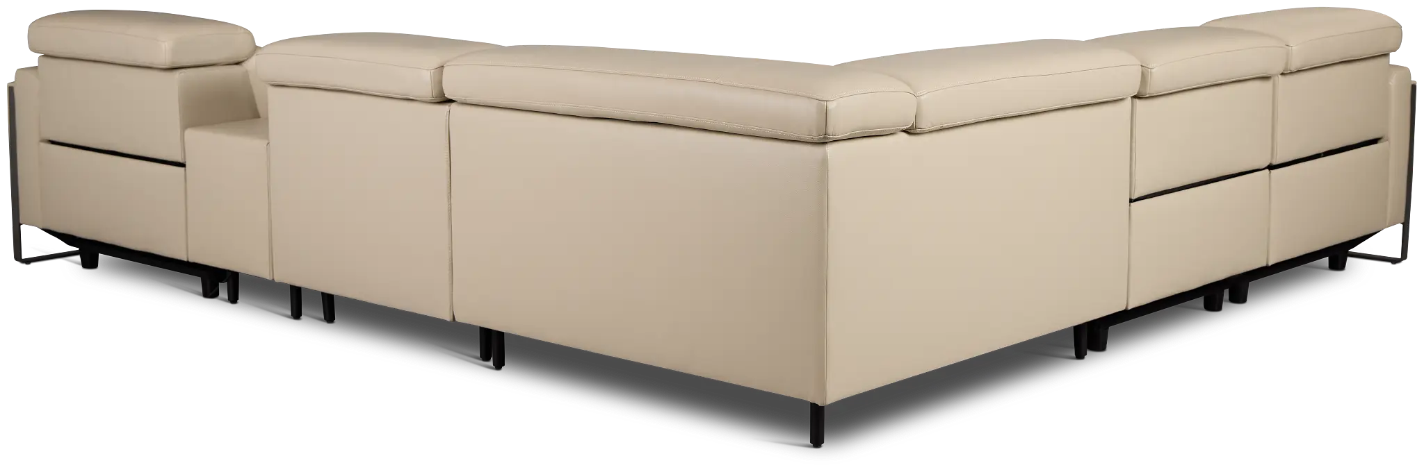 Atlas Taupe Lthr/vinyl Medium Triple Power 2-arm Sectional Atlas Taupe Lthr/vinyl Medium Triple Power 2-arm Sectional