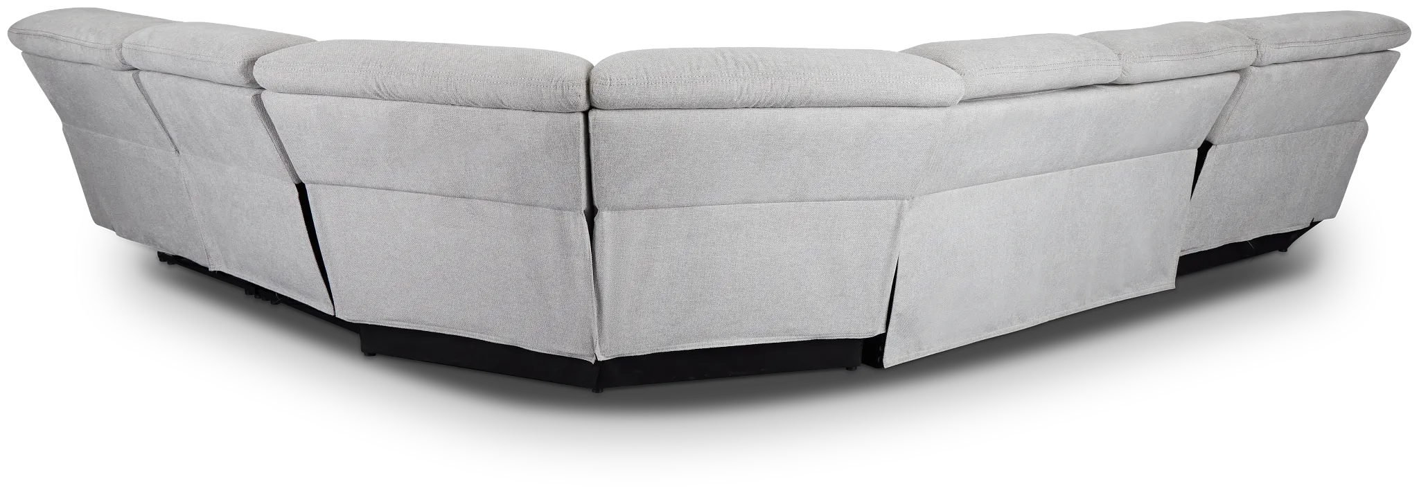 Callum Light Gray Storage Small Left Dual Power Chaise Sleeper Sectional