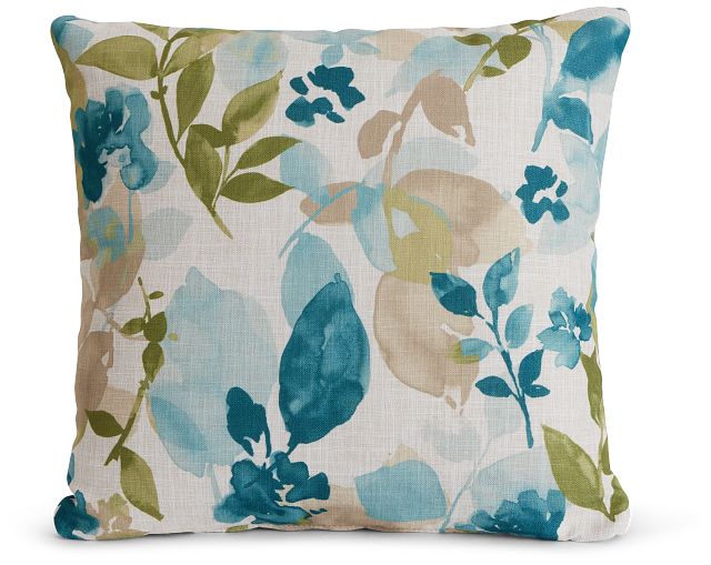 Wellstone Teal Fabric 20" Accent Pillow