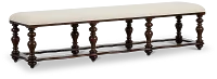 Savannah Dark Tone 83" Upholstered Dining Bench
