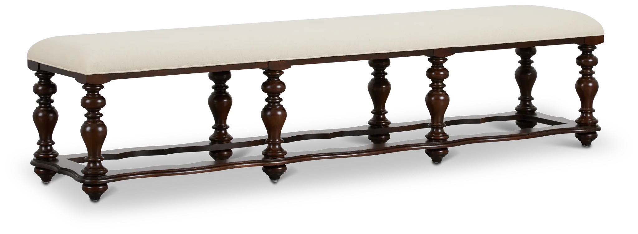 Savannah Dark Tone 83" Upholstered Dining Bench