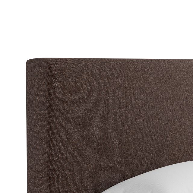Grayton Elite Dark Brown 54" Upholstered Platform Bed