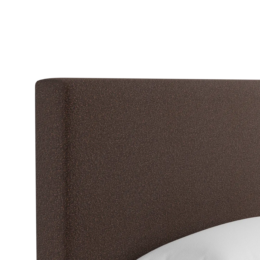 Grayton Elite Dark Brown 54" Upholstered Platform Bed