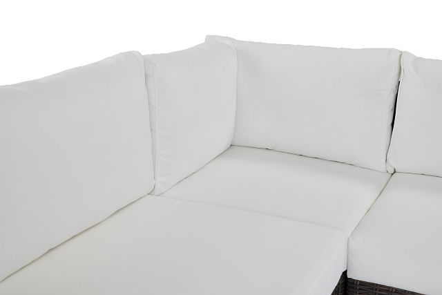 Tulum White Woven 6-piece Modular Sectional