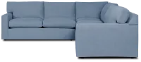 Hudson Blue Fabric Medium Two-arm Sectional